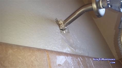 shower arm leaking in wall|shower leaking in wall fixed